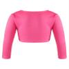 Loyan Little Girls Knit Long Sleeve Ballet Dance Top for Kids Knot Cardigan Shrug Cover Up Wrap Sweater Gym Yoga Hot Pink 7-8 Years view 2