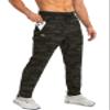 G Gradual Men's Sweatpants with Zipper Pockets Tapered Joggers for Men Athletic Pants for Workout, Jogging, Running (Green Camo, Small) view 1