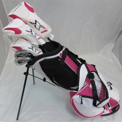 Ladies Golf Set for Petite Women 5'0" to 5'5" Tall Complete Driver, Fairway Wood, Hybrid Irons, Putter, Clubs Stand Bag