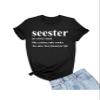 Go All Out Large Black Adult Seester Like A Sister Only Cooler T-Shirt view 1