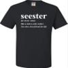 Go All Out Large Black Adult Seester Like A Sister Only Cooler T-Shirt view 3