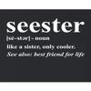 Go All Out Large Black Adult Seester Like A Sister Only Cooler T-Shirt view 4
