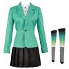 Weixu The Musical Rock Cosplay Costume Green School Uniform Dress Halloween Outfit for Women XL view 1
