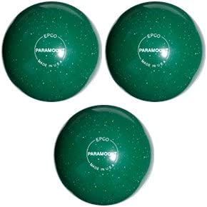 BuyBocceBalls - EPCO Duckpin Bowling Balls - - (5 inch- 3lbs. 8 oz.) Pack of 3 - Speckled House Ball - Green - Made in USA