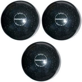 BuyBocceBalls - EPCO Duckpin Bowling Balls - - (4 7/8 inch- 3lbs. 12 oz.) Pack of 3 - Speckled House Ball - Black - Made in USA