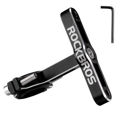 ROCKBROS Bike Bottle Cage Adapter Bicycle Seatpost Handlebar Water Bottle Mount Holder Adjustable Aluminum Bottle Cage for MTB Road Bike Beach Cruiser Black