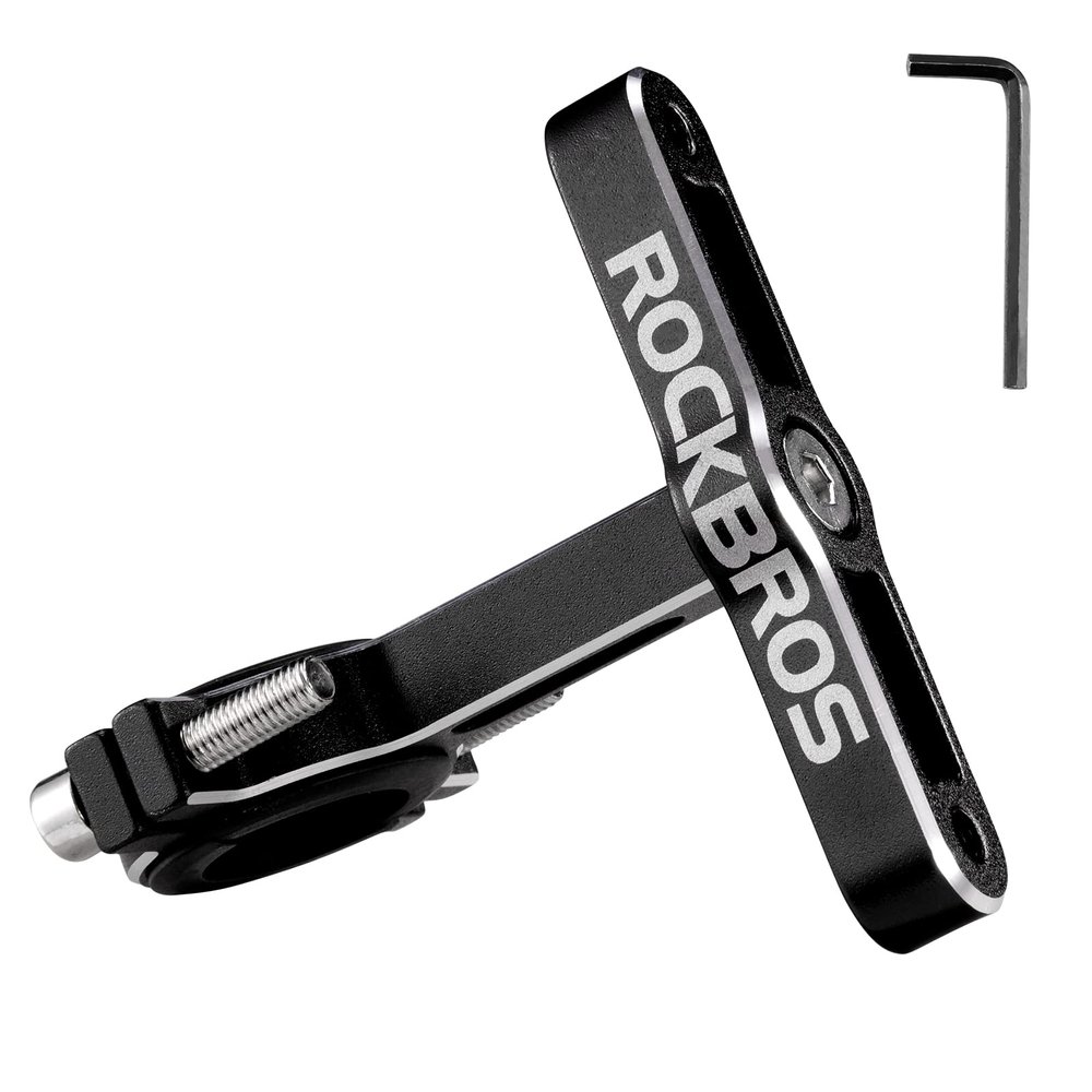 ROCKBROS Bike Bottle Cage Adapter Bicycle Seatpost Handlebar Water Bottle Mount Holder Adjustable Aluminum Bottle Cage for MTB Road Bike Beach Cruiser Black