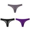 YUHOOE Women Ice Silk Seamless Panties,3 Colors Sexy Thong Underwear T Back Candy Color Low Rise Sports Girl Fitness G String view 1