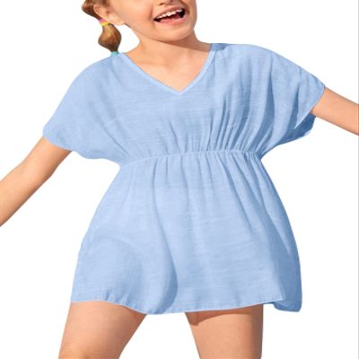 Fommykin Girls Swimwear Cover Ups Kids Beach Bathing Suit Coverups Cute Sweet Bikini Swimsuit Tunic Dress