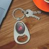 GRAPHICS & MORE Sacred Heart University Secondary Logo Keychain Chrome Metal Spinning Oval Bottle Opener view 3