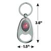 GRAPHICS & MORE Sacred Heart University Secondary Logo Keychain Chrome Metal Spinning Oval Bottle Opener view 4