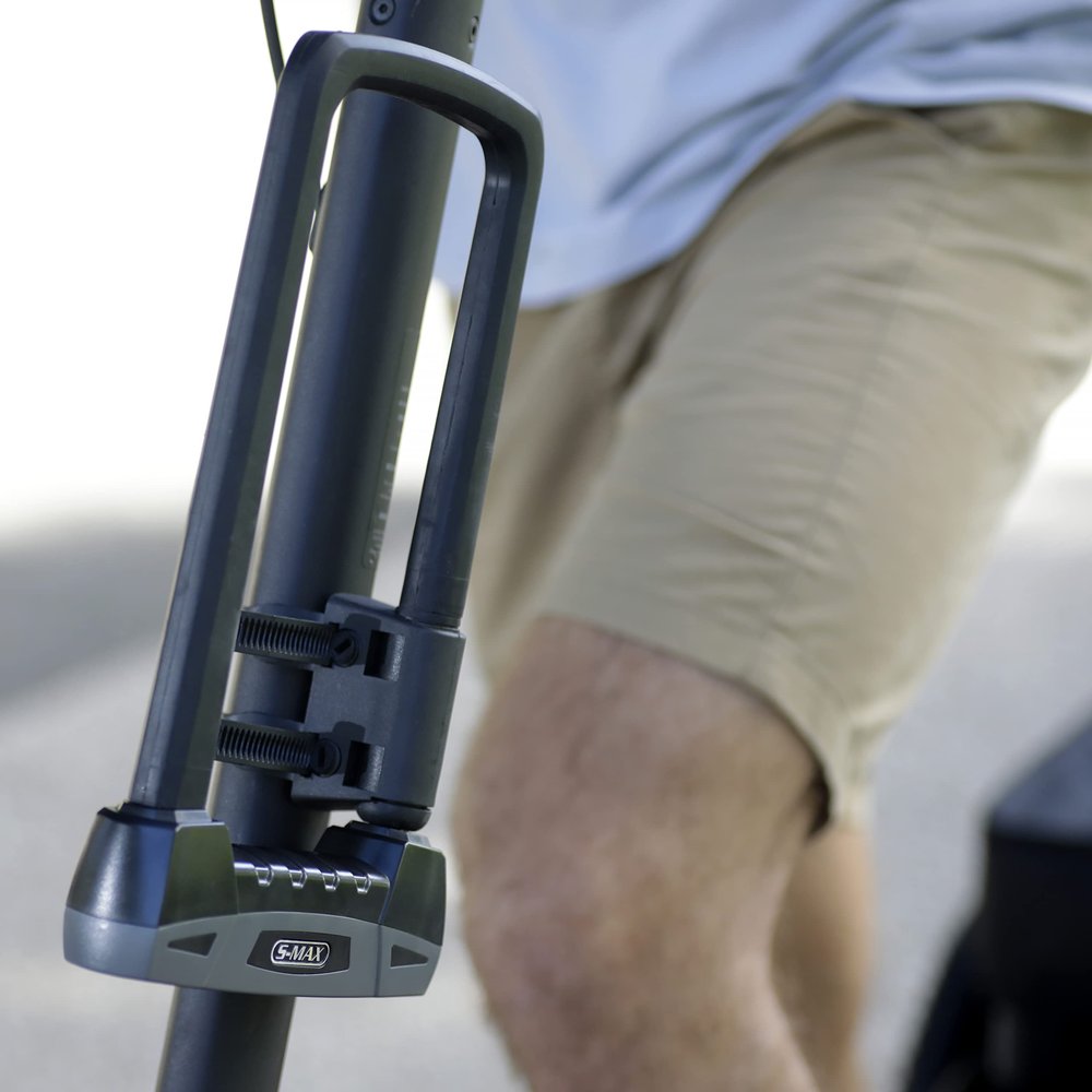 Heavy-Duty U Lock for Bicycles, Electric Scooters, and Motorcycles - Swiss-Engineere Lock with Thick Hardened Steel and Silicone Outer Coating, Includes 4 Keys & 2 Mounting Brackets.