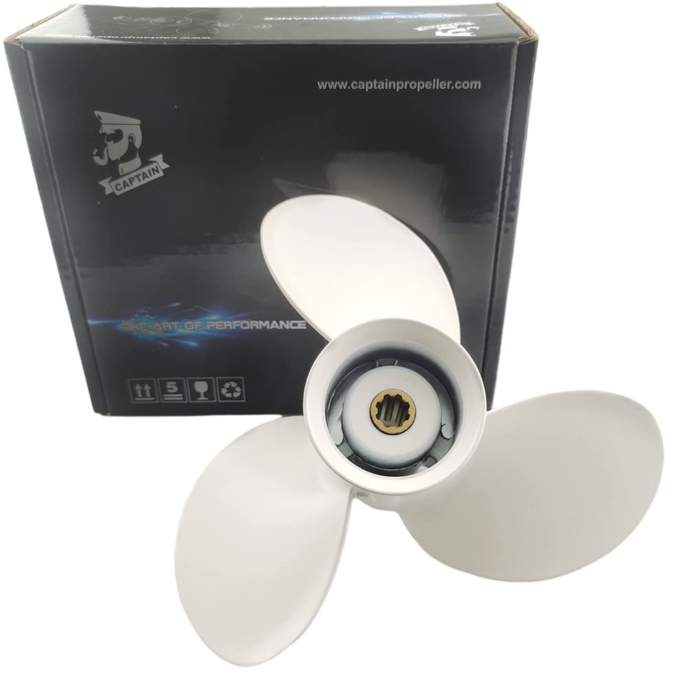 Boatman Aluminum Outboard Motor Boat Propeller 9 1/4x10 fit Yamaha Engines 9.9-20 Hp,8 Spline Tooth,RH,OEM NO.63V-45952-10-EL