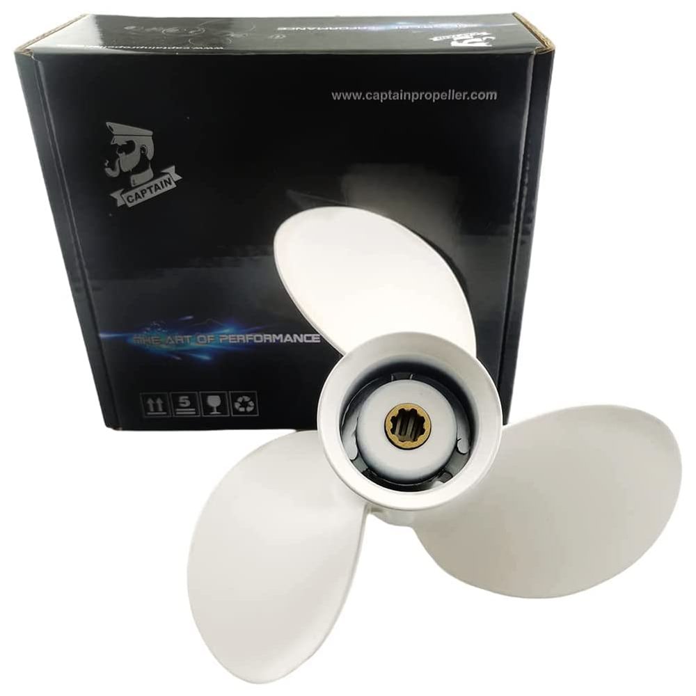 Boatman Aluminum Outboard Motor Boat Propeller 9 1/4x12 fit Yamaha Engines 9.9-20 Hp,8 Spline Tooth,RH,OEM NO.683-45941-00-EL