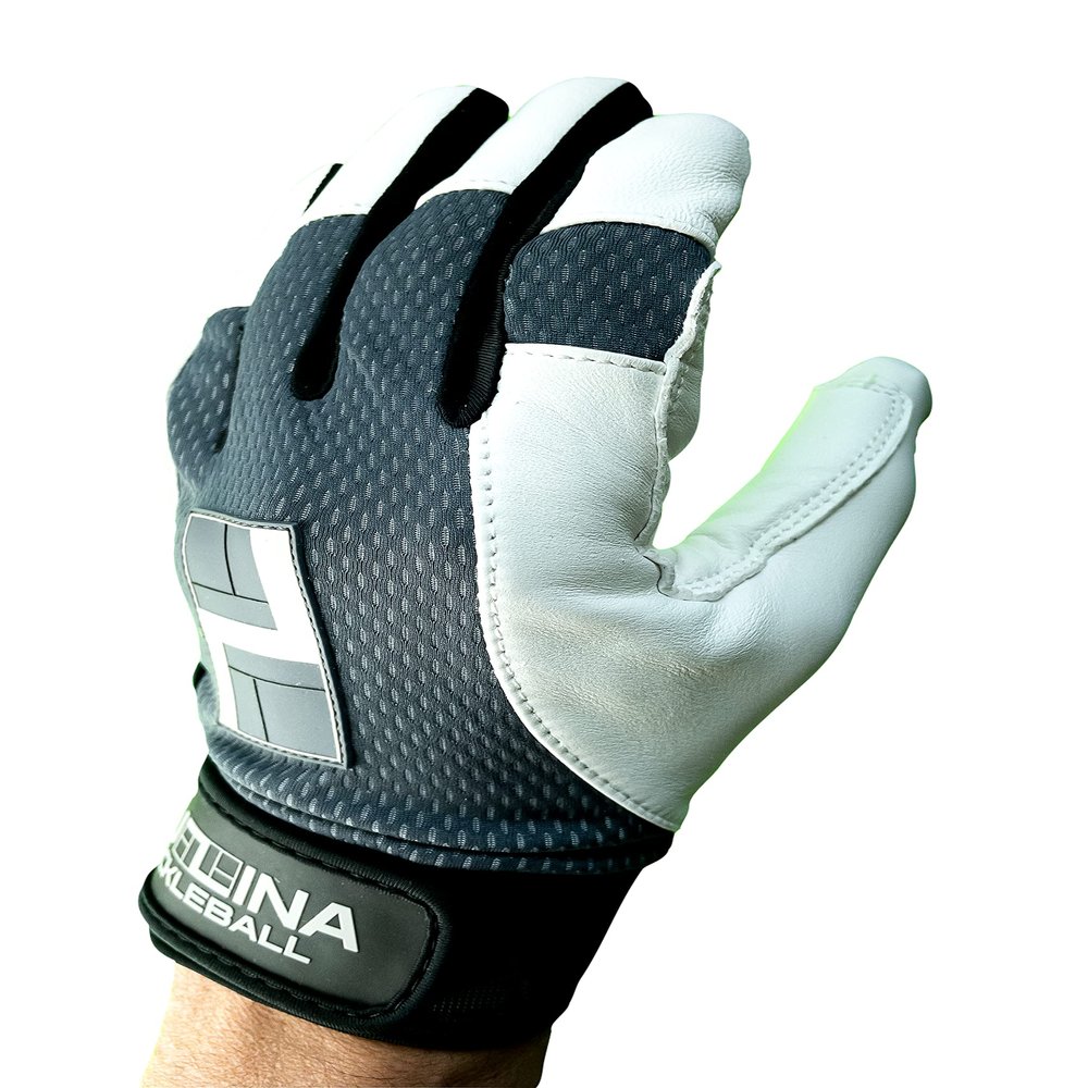 CUZINA HexPro Pickleball Racquetball Glove (Steel Gray/White, XS, Left)