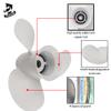 Boatman Aluminum Outboard Motor Boat Propeller 10 1/4x11 fit Yamaha Engines 25-30 Hp,10 Spline Tooth,RH view 3