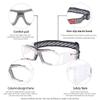 SooGree Racquetball Goggles - Sports Glasses Basketball Football Protective Eyewear Anti Fog Shock Absorption with Adjustable Strap (G8015 Transparent frame grey pads) view 4