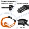 NDakter Bike Chain Lock, 5 Digit Combination Heavy Duty Anti Theft Bicycle Chain Lock,2.62/3.2/4.27/5/6Ft Long Security Resettable Bike Locks for Bike, Bicycle, Scooter, Door, Gate, Fence-4/6mm Thick view 4