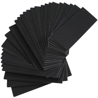 Pajean 24 Pcs Black Fingerboard Foam Grip Tape 110 x 38 x 2 mm Fingerboard Deck Grip Tape for Finger Skateboard Boards, Anti Slip