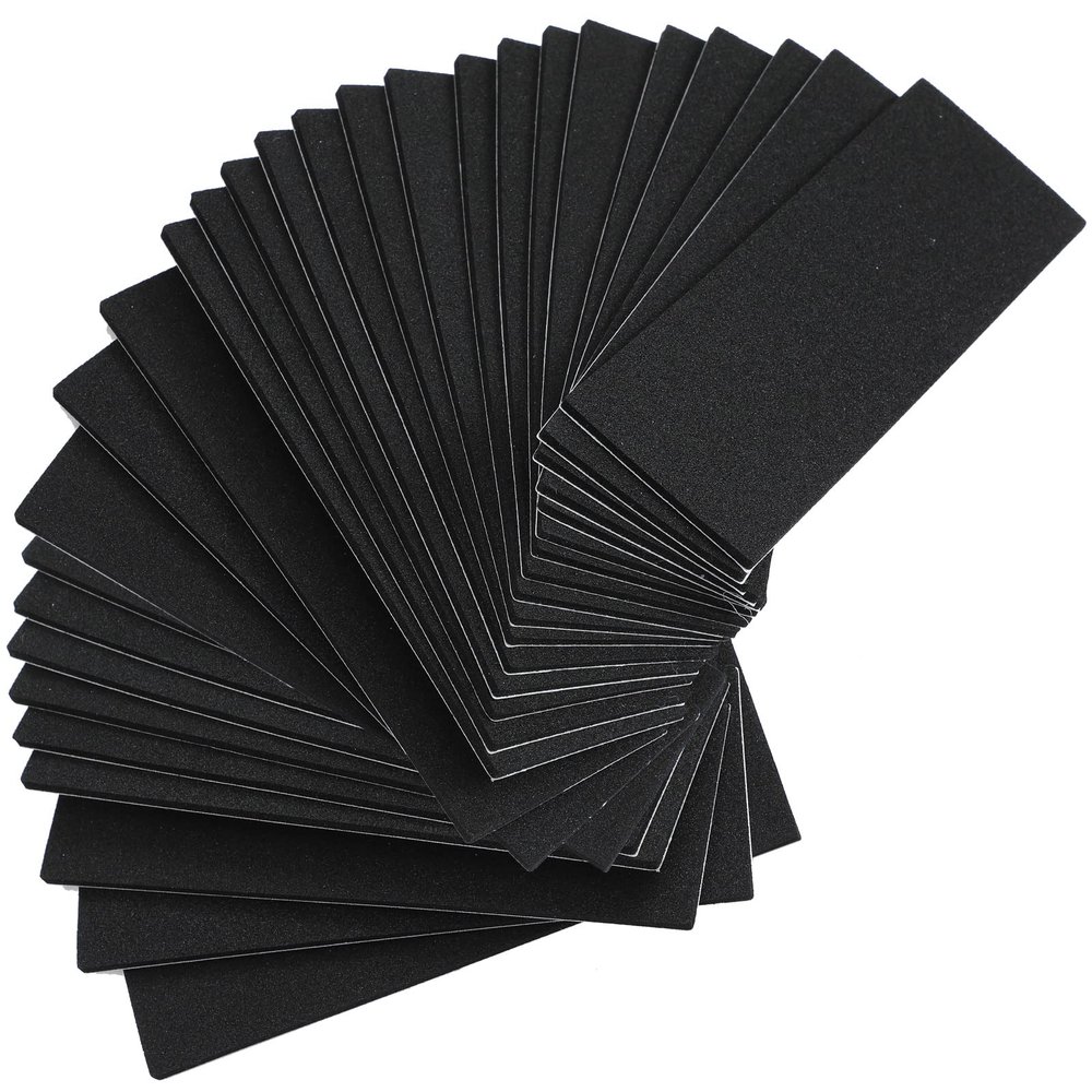 Pajean 24 Pcs Black Fingerboard Foam Grip Tape 110 x 38 x 2 mm Fingerboard Deck Grip Tape for Finger Skateboard Boards, Anti Slip