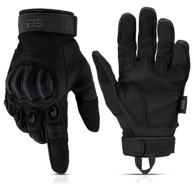 Glove Station Tactical Gloves for Men  Touchscreen Utility Gear with Hard Knuckle Protection Used in Motorcycle, Airsoft, Combat, Police, Shooting & Outdoor Work Black - Hard Knuckle Medium
