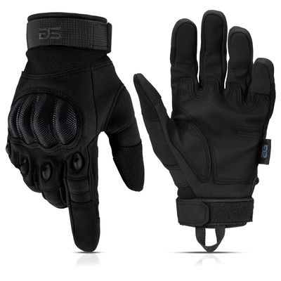 Glove Station Tactical Gloves for Men  Touchscreen Utility Gear with Hard Knuckle Protection Used in Motorcycle, Airsoft, Combat, Police, Shooting & Outdoor Work Black - Hard Knuckle Small