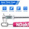 NDakter Bike Lock, 5 Digit Combination Heavy Duty Anti Theft Bicycle Chain Lock, 2.62/3.2/4.27/5/6Ft Long, High Security Resettable, Suitable for Bike, Scooter, Door, Gate, Fence-4/6mm Thick view 4