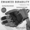 Glove Station Tactical Gloves for Men  Touchscreen Utility Gear with Hard Knuckle Protection Used in Motorcycle, Airsoft, Combat, Police, Shooting & Outdoor Work Gray - Hard Knuckle Medium view 2
