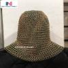 Nautical-Mart Chainmail Coif Medieval Knight Renaissance Armor Chain Mail Hood Viking LARP (Brass Finish) view 3
