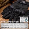 Glove Station Tactical Gloves for Men  Touchscreen Utility Gear with Hard Knuckle Protection Used in Motorcycle, Airsoft, Combat, Police, Shooting & Outdoor Work Black - Hard Knuckle XX-Large view 2