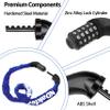 NDakter Bike Lock, 5 Digit Combination Heavy Duty Anti Theft Bicycle Chain Lock, 2.62/3.2/4.27/5/6Ft Long, High Security Resettable, Suitable for Bike, Scooter, Door, Gate, Fence-4/6mm Thick view 4