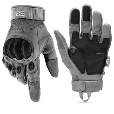 Glove Station Tactical Gloves for Men  Touchscreen Utility Gear with Hard Knuckle Protection Used in Motorcycle, Airsoft, Combat, Police, Shooting & Outdoor Work Gray - Hard Knuckle X-Large