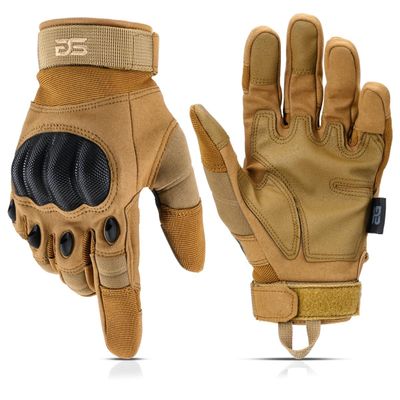 Glove Station Tactical Gloves for Men  Touchscreen Utility Gear with Hard Knuckle Protection Used in Motorcycle, Airsoft, Combat, Police, Shooting & Outdoor Work Tan - Hard Knuckle XX-Large