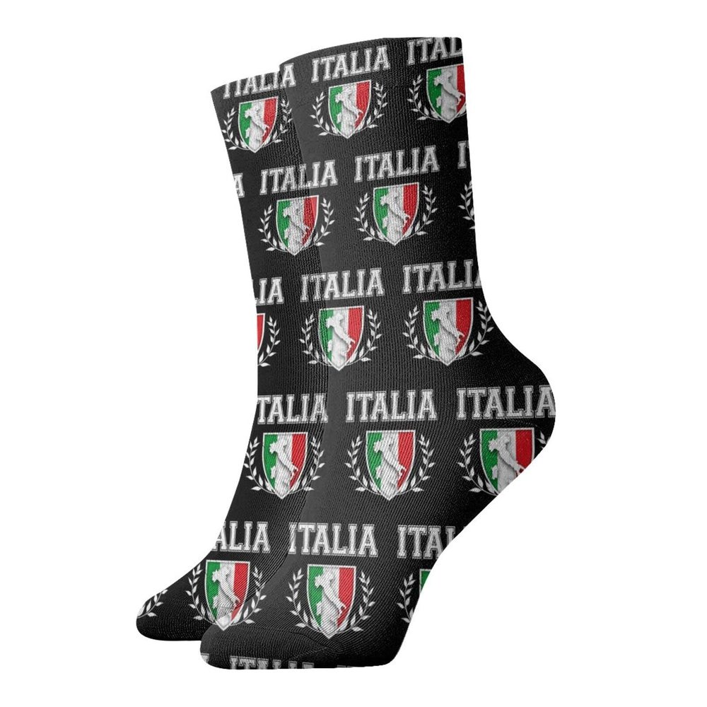 Italia Italy Italian Flag Performance Running Sock Comfort Sox Light Bobbysocks Casual Socks for Mens and Womens