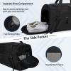 Gym Duffle Bag for Women Men 40L Waterproof Sports Travel Duffel Bags with Shoe Compartment,Wet Pocket Large Weekender Overnight with Toiletry Bag,Black view 2