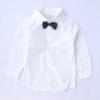 Sywiyi Toddler Boys 3Pcs Gentleman Party Suits Lapel Collar Shirt with Bowtie Single Breasted Vest Pant Formal Sets Blue 9-12 Months view 4