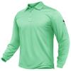 TACVASEN Men's Long Sleeve Polo Shirts Quick Dry Tactical Golf Collared Lightweight Work Breathable Moisture Wicking Outdoor Mint Green 2XL view 1