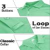 TACVASEN Men's Long Sleeve Polo Shirts Quick Dry Tactical Golf Collared Lightweight Work Breathable Moisture Wicking Outdoor Mint Green 2XL view 2