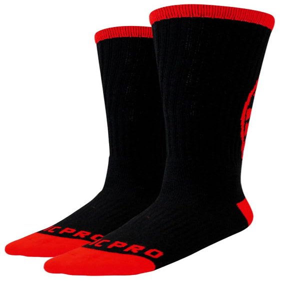 Epic Youth Tiger Striped Calf - Cute Novelty Fun Design Kneehigh/Otc Socks Pair Black/Red (SMALL) SOCK SIZE PR