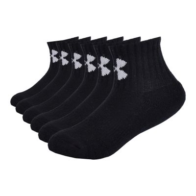 Under Armour boys Multi Pack Quarter Sock, Black, 2-4T US