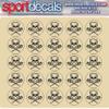 Sportdecals Lacrosse Skull 3/4" Award Decals (Black) view 1