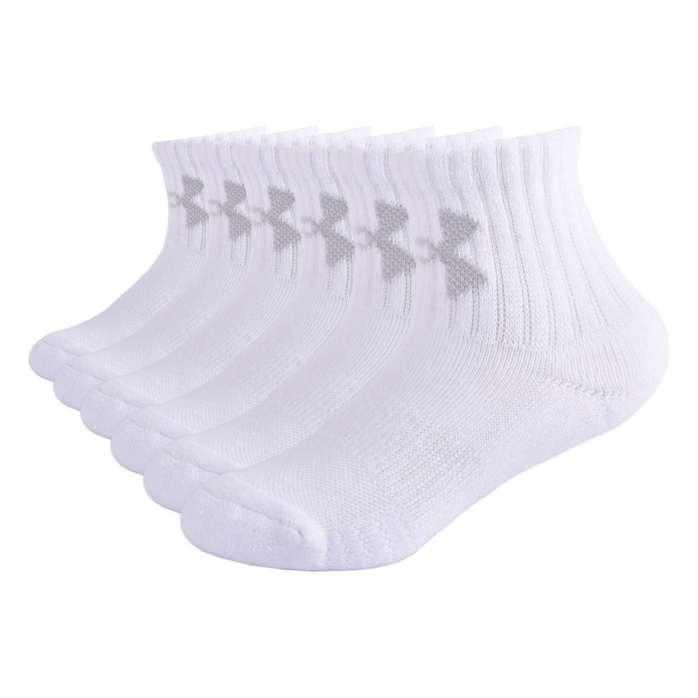 Under Armour Boys Multi Pack Quarter Sock, White, 12-24 Months US