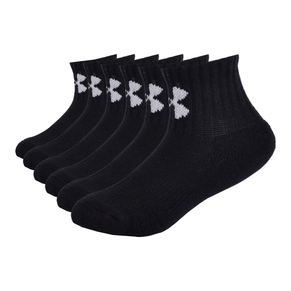 Under Armour Baby Boys Multi Pack Quarter Sock, Black, 6-12 Months US