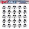 Sportdecals Lacrosse Defense 3/4" Award Decals (Black on White) view 1