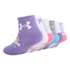 Under Armour Girls Multi Pack Quarter Sock, Lilac, 4-6 US view 4