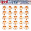 Sportdecals Lacrosse Save 3/4" Award Decals (Orange on White) view 1