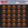 Sportdecals Lacrosse Defense 3/4" Award Decals (Orange on Black) view 1
