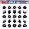 Sportdecals Lacrosse Sticks 3/4" Award Decals (Black on White) view 1