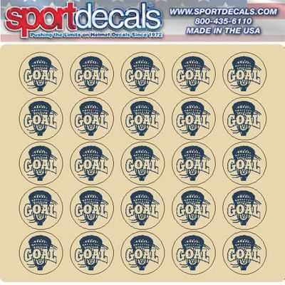 Sportdecals Lacrosse Goal 3/4" Award Decals (Navy Blue)