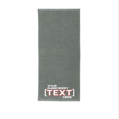 Printualist Personalized Fitness Towel, Gusty Grey (11"x36") - Add Your Embroidered Name - Custom Neck Towels for Gym, Workout, Yoga, Golf, Tennis, Camping